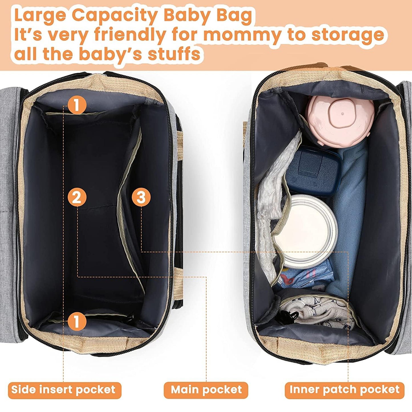 Sac à langer portatif | Berceau de voyage BabyNappy™ - Nidoubabystore