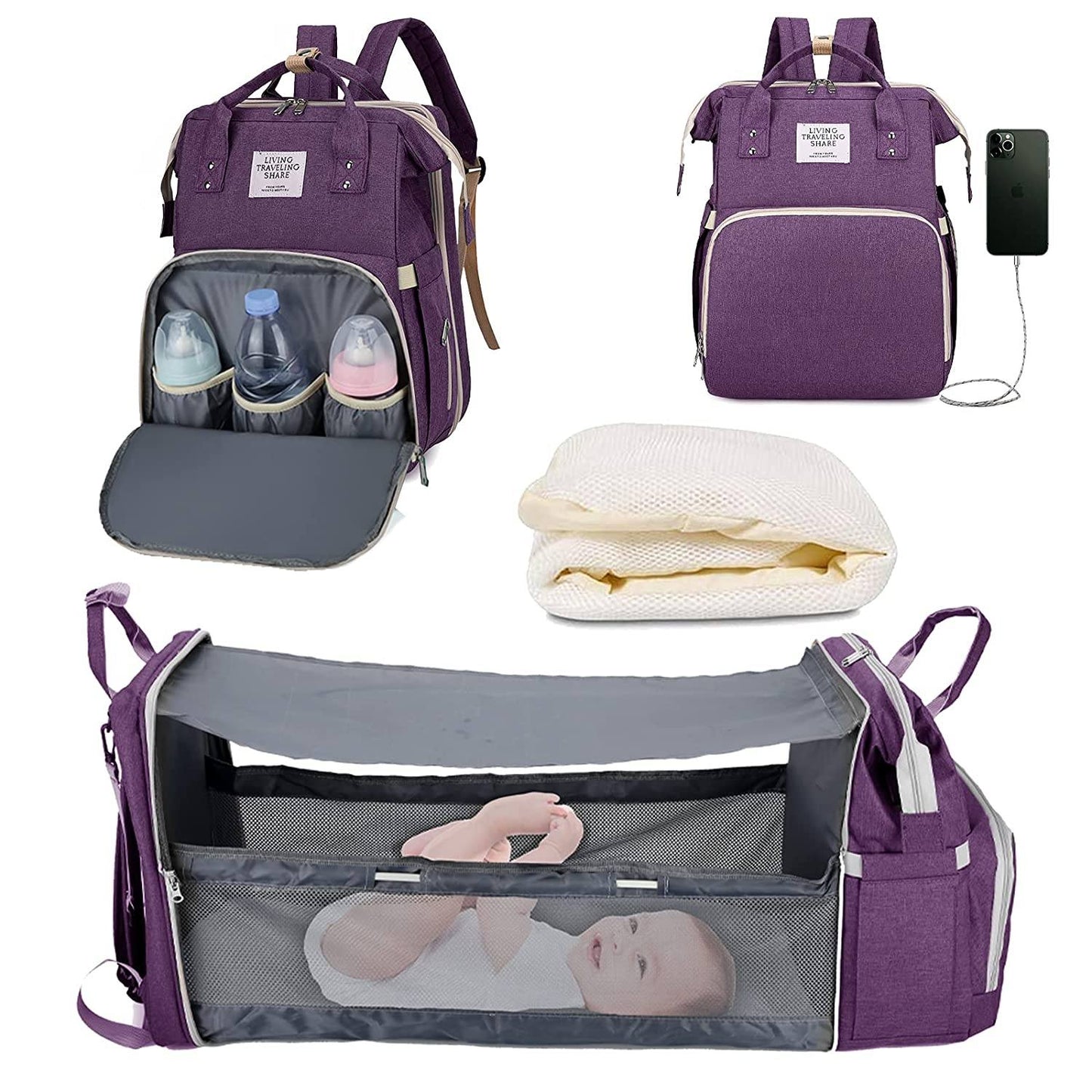 Sac à langer portatif | Berceau de voyage BabyNappy™ - Nidoubabystore