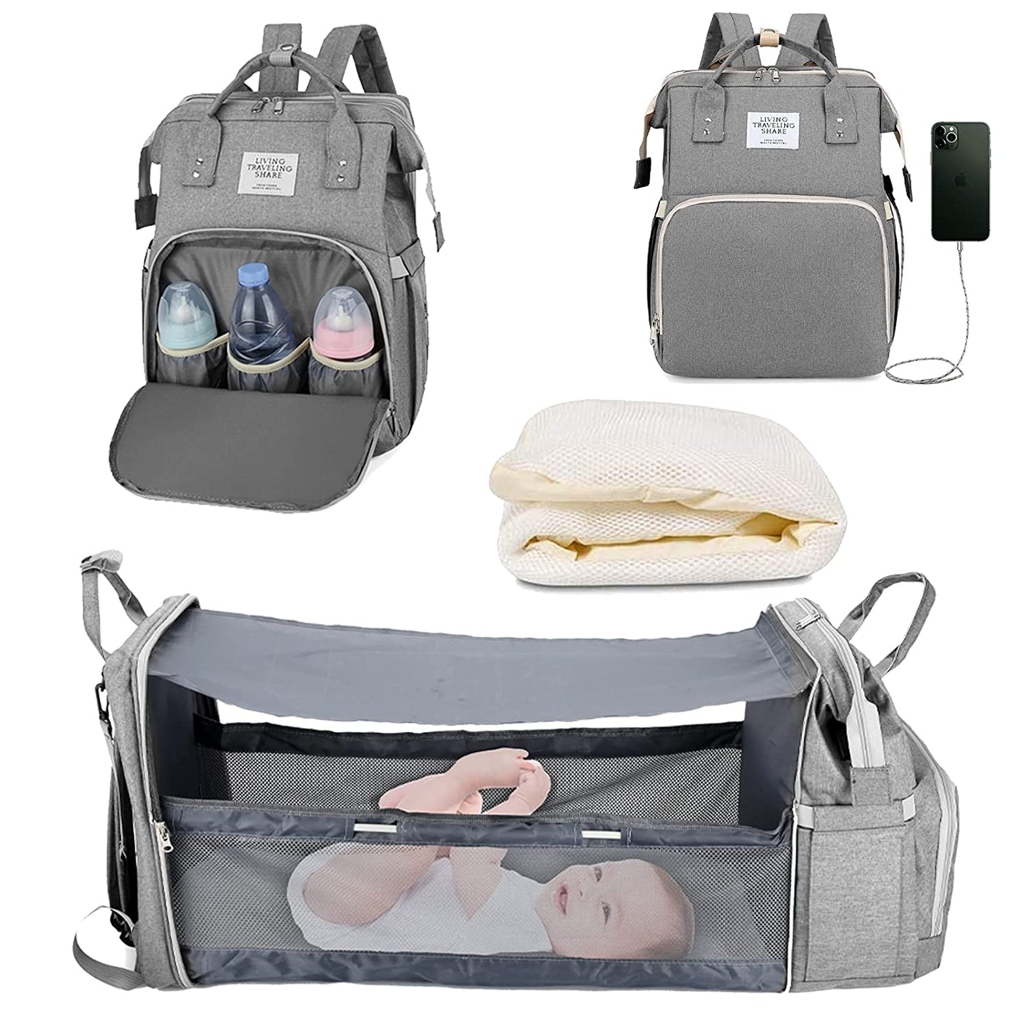 Sac à langer portatif | Berceau de voyage BabyNappy™ - Nidoubabystore