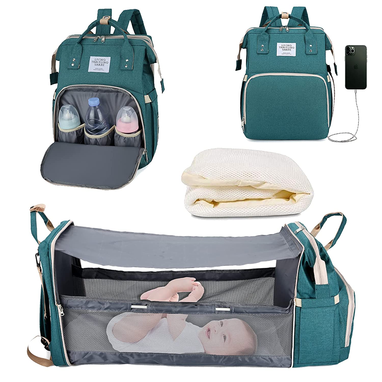 Sac à langer portatif | Berceau de voyage BabyNappy™ - Nidoubabystore